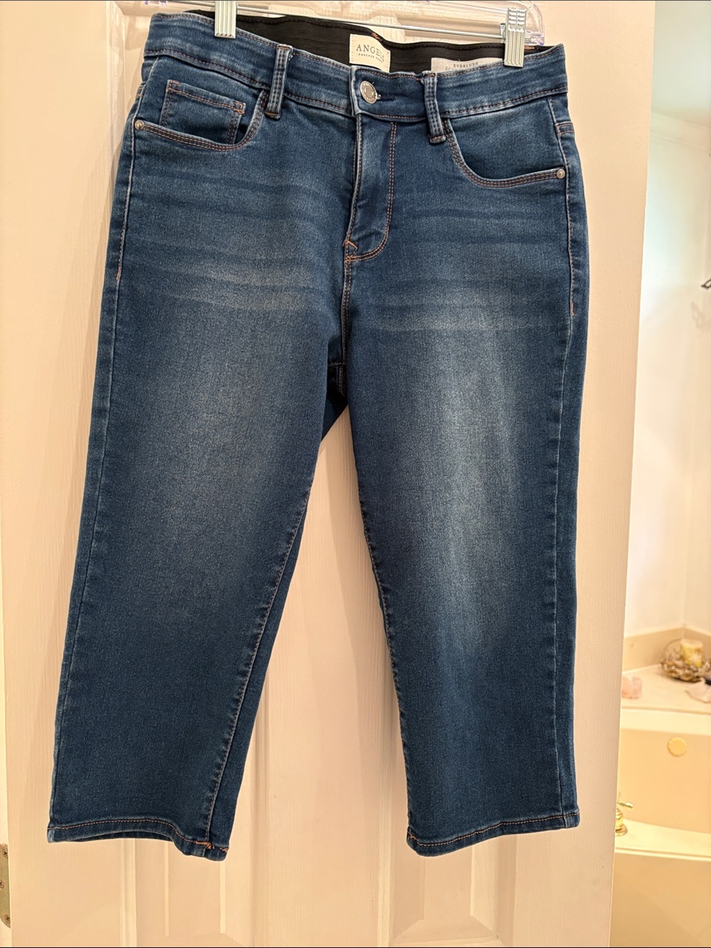 Angels Dark Blue Cropped Ankle Jeans